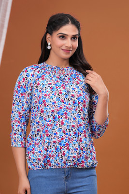 Himanc Enterprises Casual Printed Women Multicolor Top