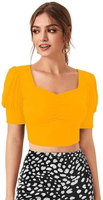 Projas Casual Solid Women Yellow Top