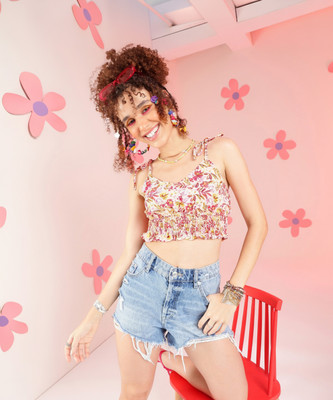 PRETTY LOVING THING Party Printed Women Multicolor Top
