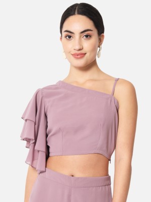 ALL WAYS YOU Party Solid Women Purple Top