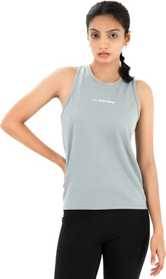 ActiveBug Casual Solid Women Grey Top