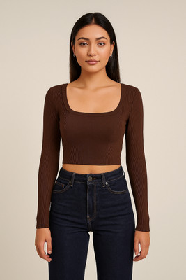 ZEROZABAR Casual Solid Women Multicolor Top