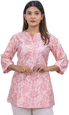 Fascino Designs Casual Printed Women Pink Top