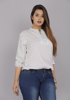 BM enterprises Casual Printed Women White, Black Top