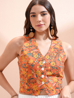 Tokyo Talkies Casual Printed Women Brown Top