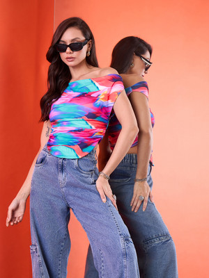 Uptownie Lite Casual Printed Women Multicolor Top