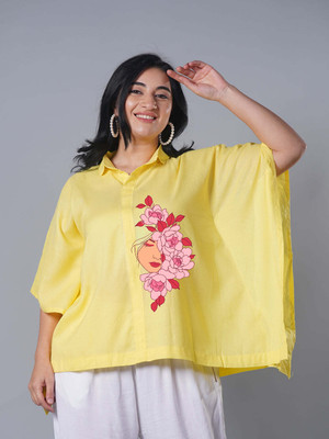 LetsDressUp Casual Printed Women Yellow Top