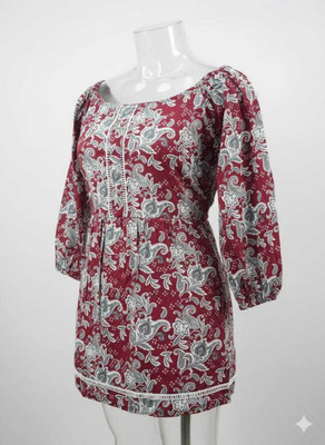 LITTLE JEWELS Casual Printed Women Red Top