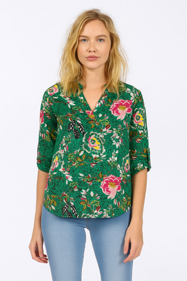BoheeWohee Casual Printed Women Multicolor Top