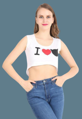 GEETU LOOKS Casual Printed Women White Top