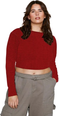 THE BLAZZE Casual Solid Women Red Top