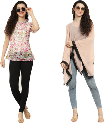 MISS AYSE Casual Self Design Women Multicolor Top