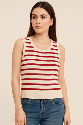 Flora fab by rashmi Party Geometric Print, Checkered Women Maroon, White Top