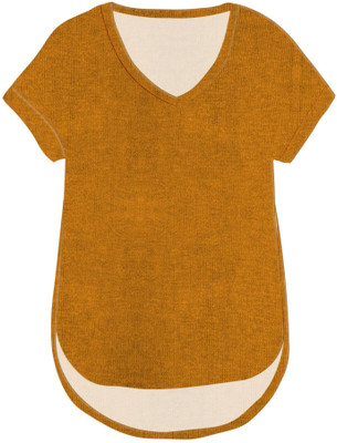 jovo Casual Solid Women Yellow Top