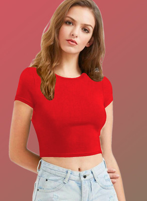 Dream Beauty Fashion Casual Solid Women Red Top