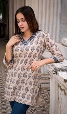 Suprint Casual Printed Women Blue Top