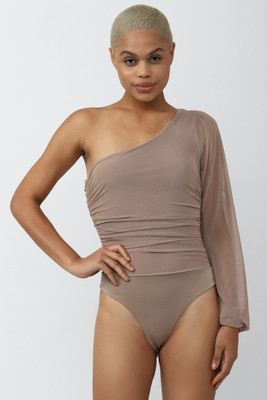 FOREVER 21 Casual Solid Women Brown Top
