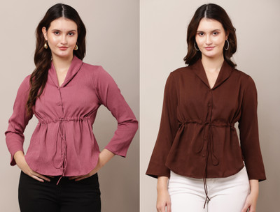 sarvayoni Casual Solid Women Multicolor Top
