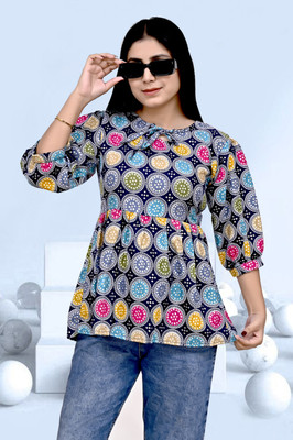 AMORE CREATION Casual Printed Women Multicolor Top