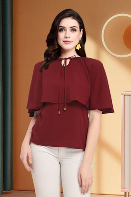 F Plus fashion Casual Solid Women Multicolor Top