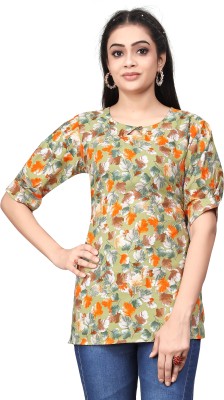 ZELZIS Casual Printed Women Multicolor Top