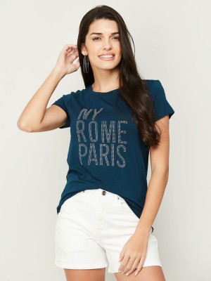Fame Forever by Lifestyle Casual Printed Women Blue Top