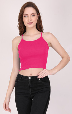 THE BLAZZE Casual Solid Women Pink Top
