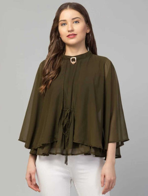 GSINTERPRISE Casual Solid Women Green Top