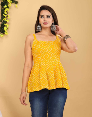 Radhegovind Creaton Party Ethnic Motifs Women Red Top