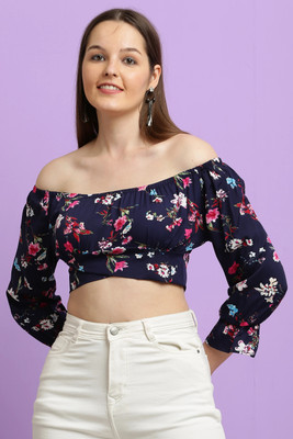 CLOTHINK India Casual Printed Women Multicolor Top