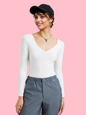 TANUSHKFASHION Casual Solid Women White Top