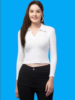 Maheshvi Casual Solid Women White Top