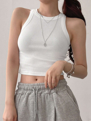Toochki Casual Solid Women White Top