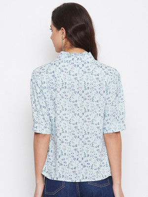 Imfashini Casual Printed Women Blue Top