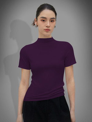 Dream Beauty Fashion Casual Solid Women Purple Top
