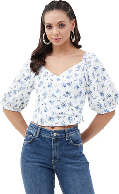 HARPA Casual Printed Women White Top