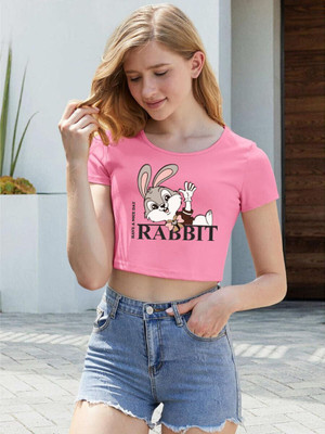 Larren Devis Casual Printed Women Pink Top