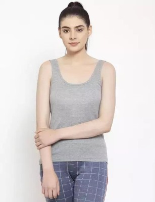 KAPFAB Casual Self Design Women Grey Top