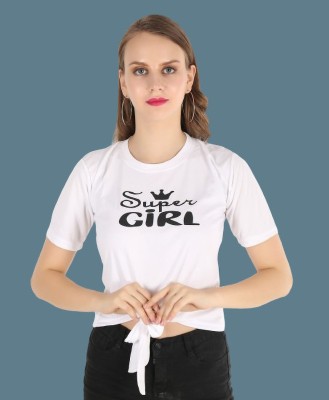 GEETU LOOKS Casual Printed Women White Top