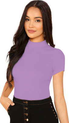 Maheshvi Casual Solid Women Purple Top