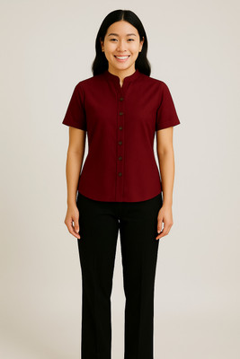 rashmi shree creation Casual Solid Women Maroon Top