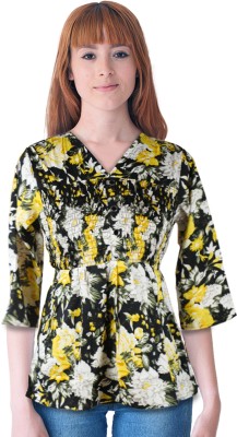 NarayaniCollectionss Casual Floral Print Women Yellow Top