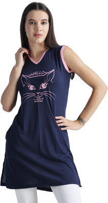 AFFAIR Casual Printed Women Dark Blue Top