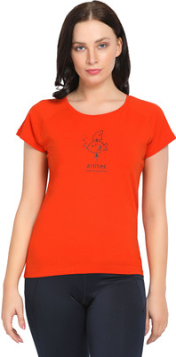 Lovable Casual Printed Women Orange Top