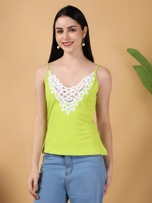 KOTTY Casual Solid Women Green Top