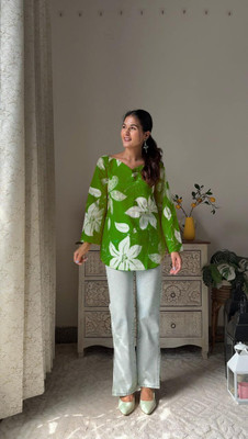 ridhi Casual Floral Print Women Purple Top