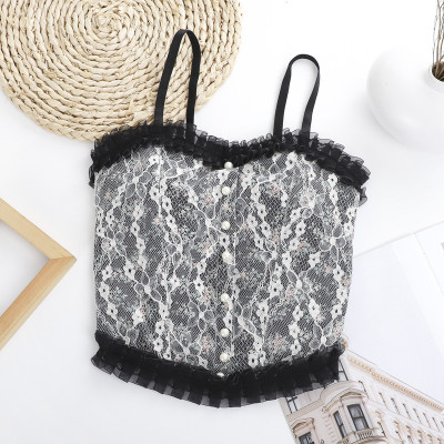 Vinbila Party Self Design Women Black Top