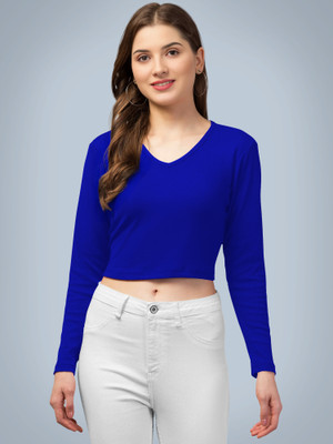 Kashonaa Casual Self Design Women Blue Top