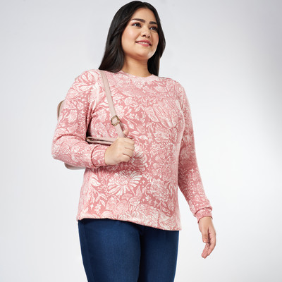 Honey Curvytude by Pantaloons Casual Tie & Dye Women Pink Top