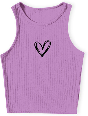Fashion And Youth Casual Printed Women Purple Top
